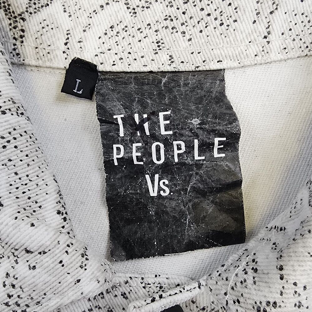 The People Vs Jacket Womens Large Snake Skin Denim Trucker Festival Rock & Roll - Picture 3 of 16